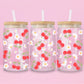 Cherry Blossom Picnic Glass Tumbler 🍒🌸