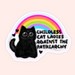 childless cat ladies sticker rainbow feminist cat