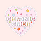 chronic crier sticker pastel heart funny emotional