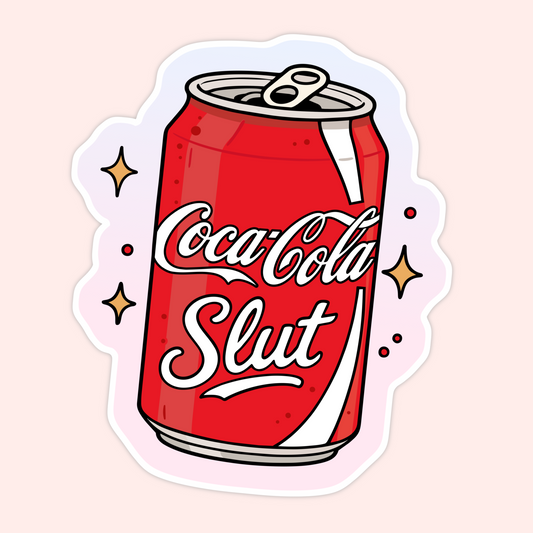 funny coca cola sticker soda lover humor
