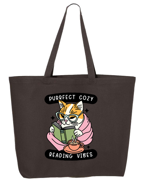 Purrfect Cozy Reading Vibes Tote 📚🐾