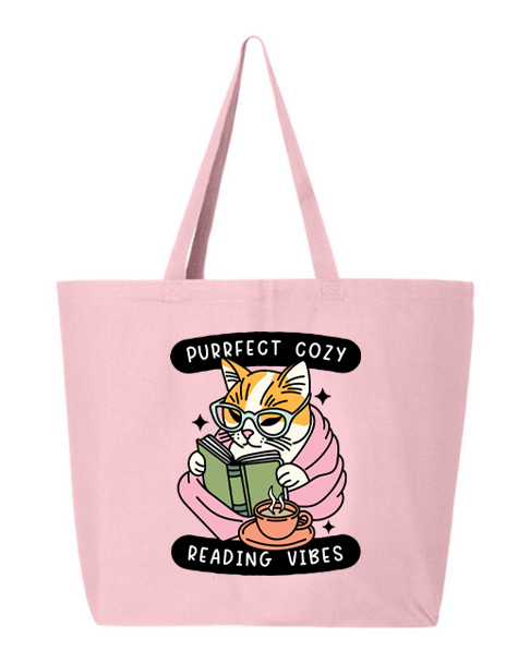 Purrfect Cozy Reading Vibes Tote 📚🐾