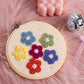 Rainbow Daisy French Knot Embroidery Hoop 🌸✨