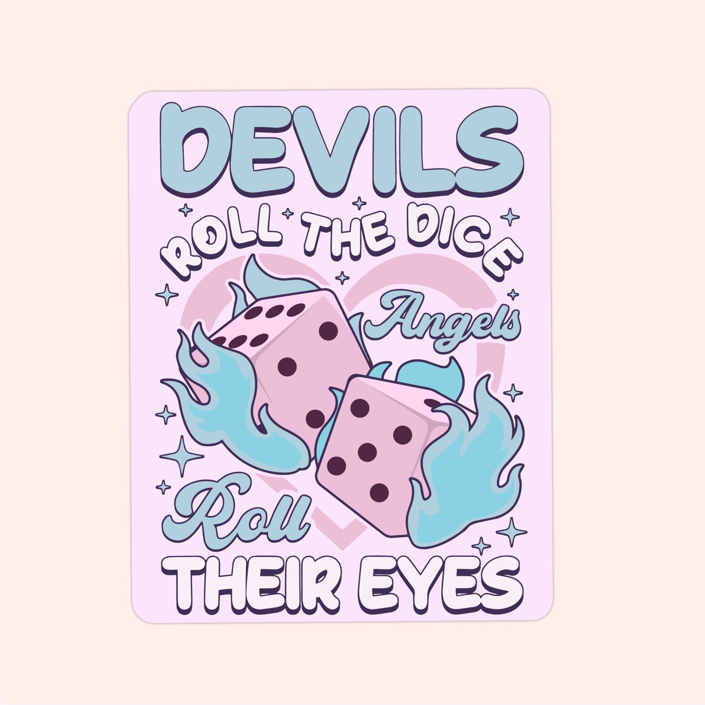 Devils Roll the Dice' Flaming Lyric Sticker