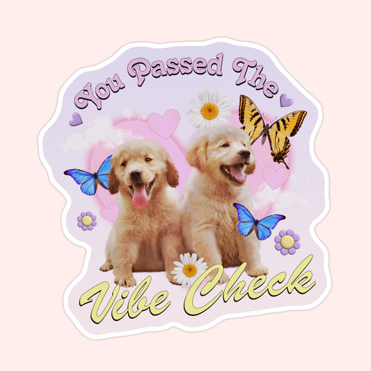 Good Vibes Puppy Sticker