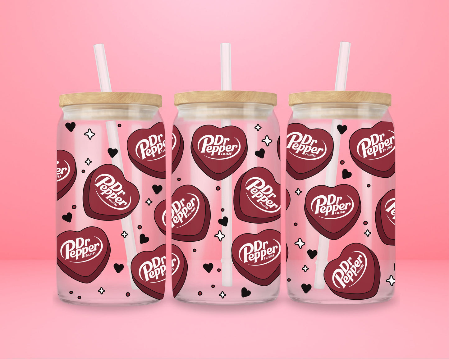 Dr Pepper Love Glass Tumbler 🍒🥤