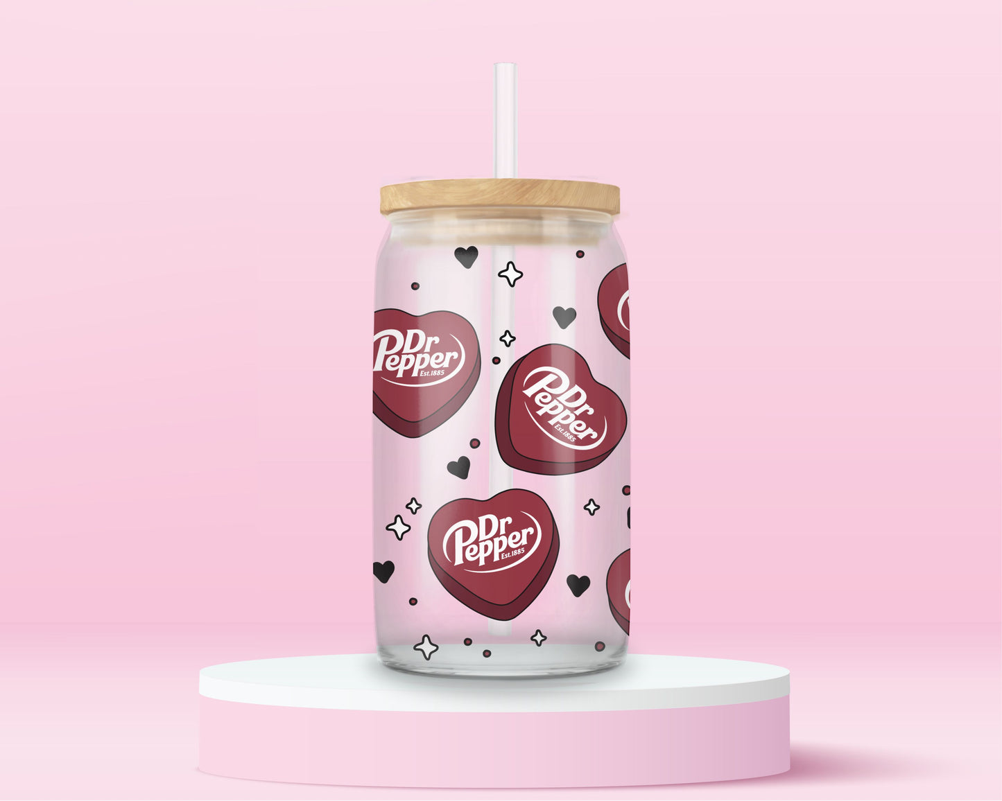 Dr Pepper Love Glass Tumbler 🍒🥤