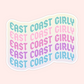 East Coast Girly Sticker