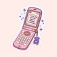 enemies to lovers sticker pink flip phone romance reader