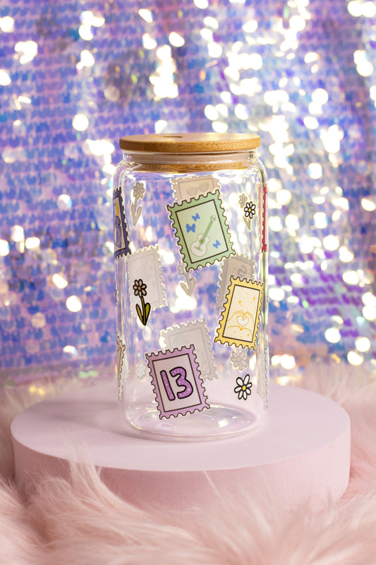 Swiftie Stamp Collection Glass Tumbler ✉️🎶