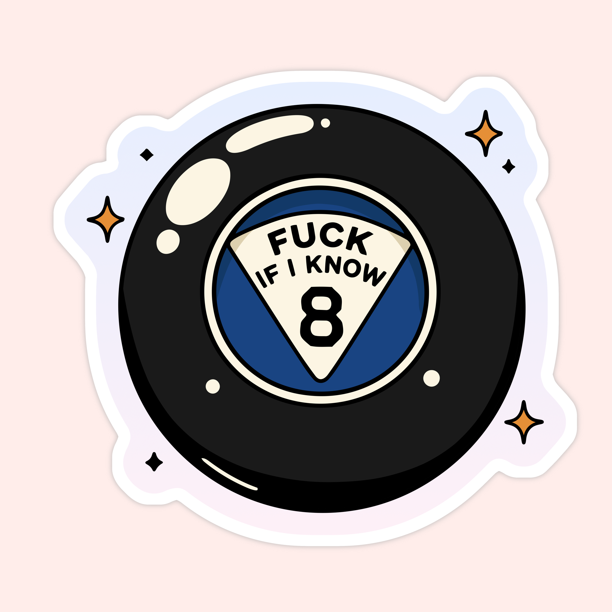 Funny Magic 8 Ball Sticker | The Femme Bohemian