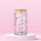 Floral Bow Glass Tumbler 🎀🌸