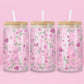Floral Bow Glass Tumbler 🎀🌸