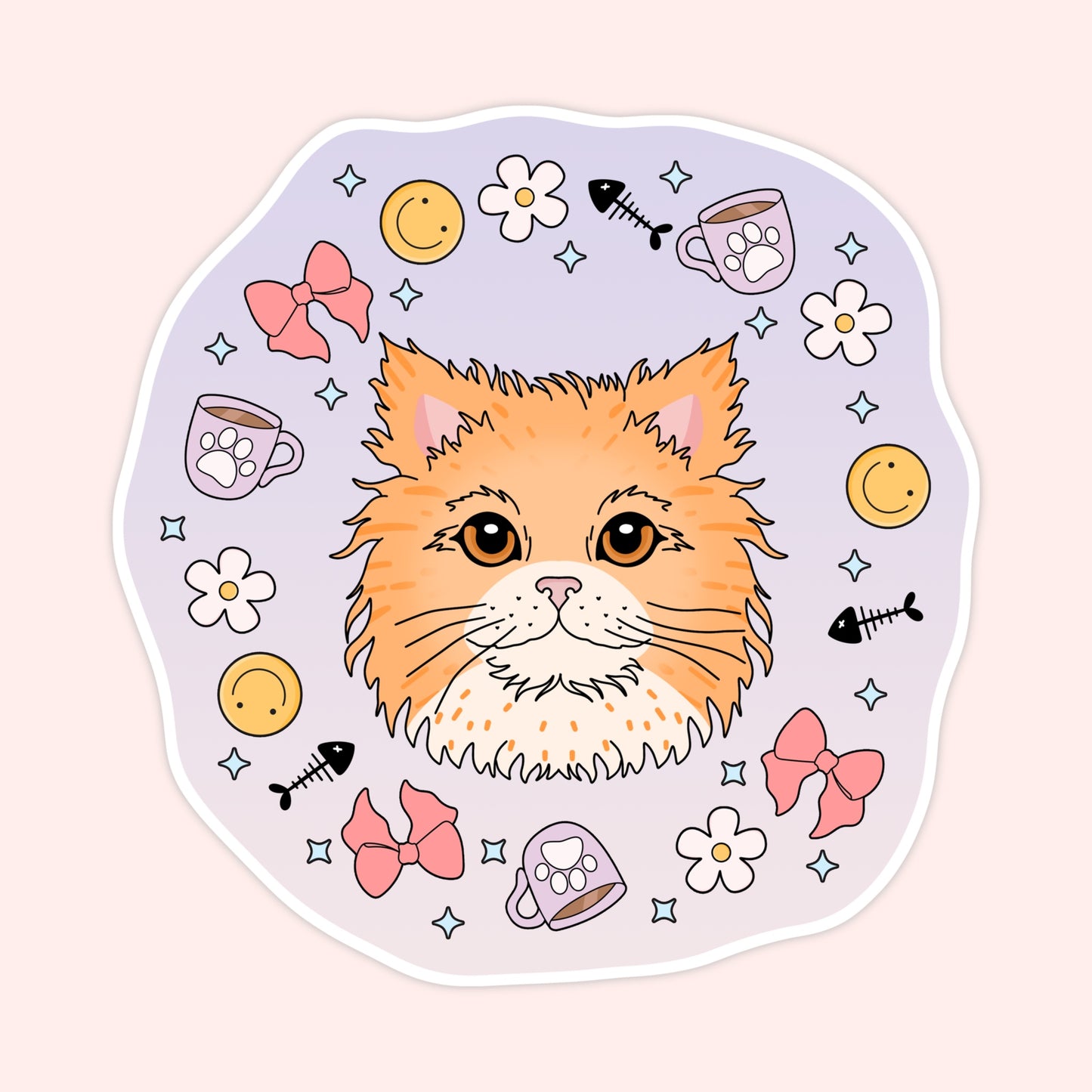 Scottish Fold & Fluffy Cat Stickers