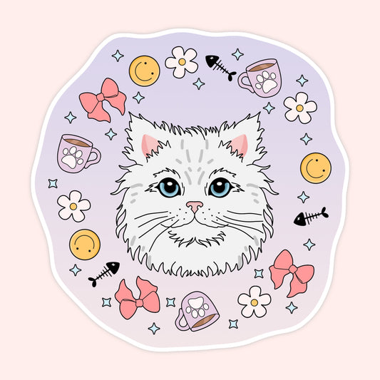 Scottish Fold & Fluffy Cat Stickers