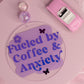 Coffee & Anxiety Fuel Car Charm ☕💜