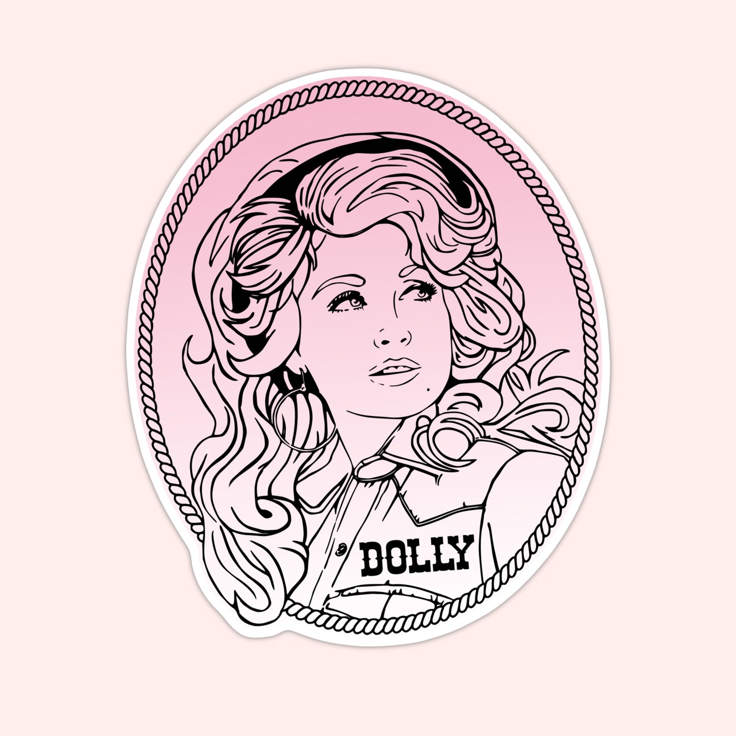 Dolly Parton Pink Portrait Sticker