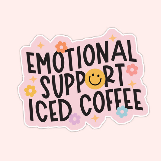 Iced Coffee Emotional Support Sticker
