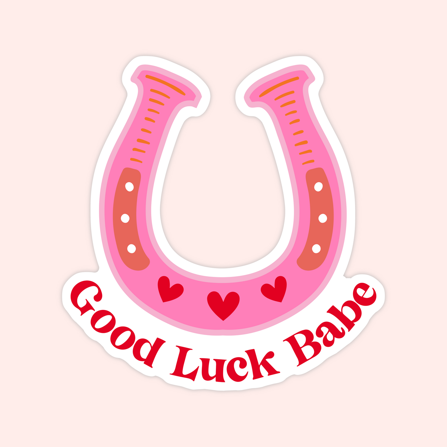 Good Luck Horseshoe Sticker