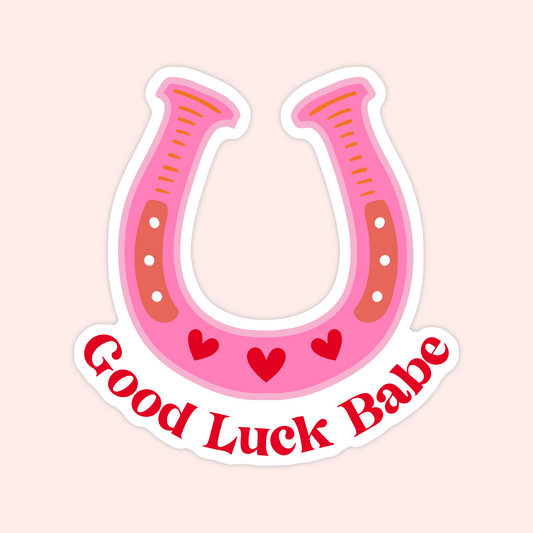 Good Luck Horseshoe Sticker