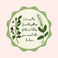 Sticker of original embroidery art with botanical flowers and the words We Are The Granddaughters Of The Witches You Weren’t Able To Burn.