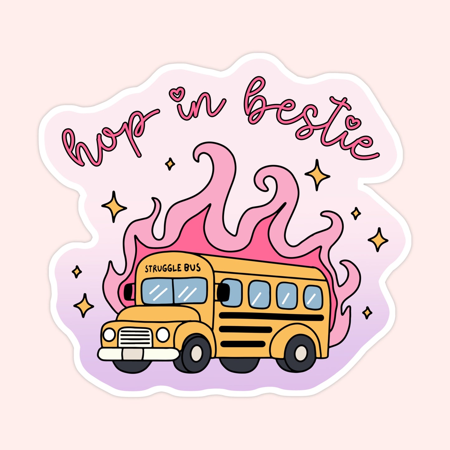 Hop In, Bestie Sticker