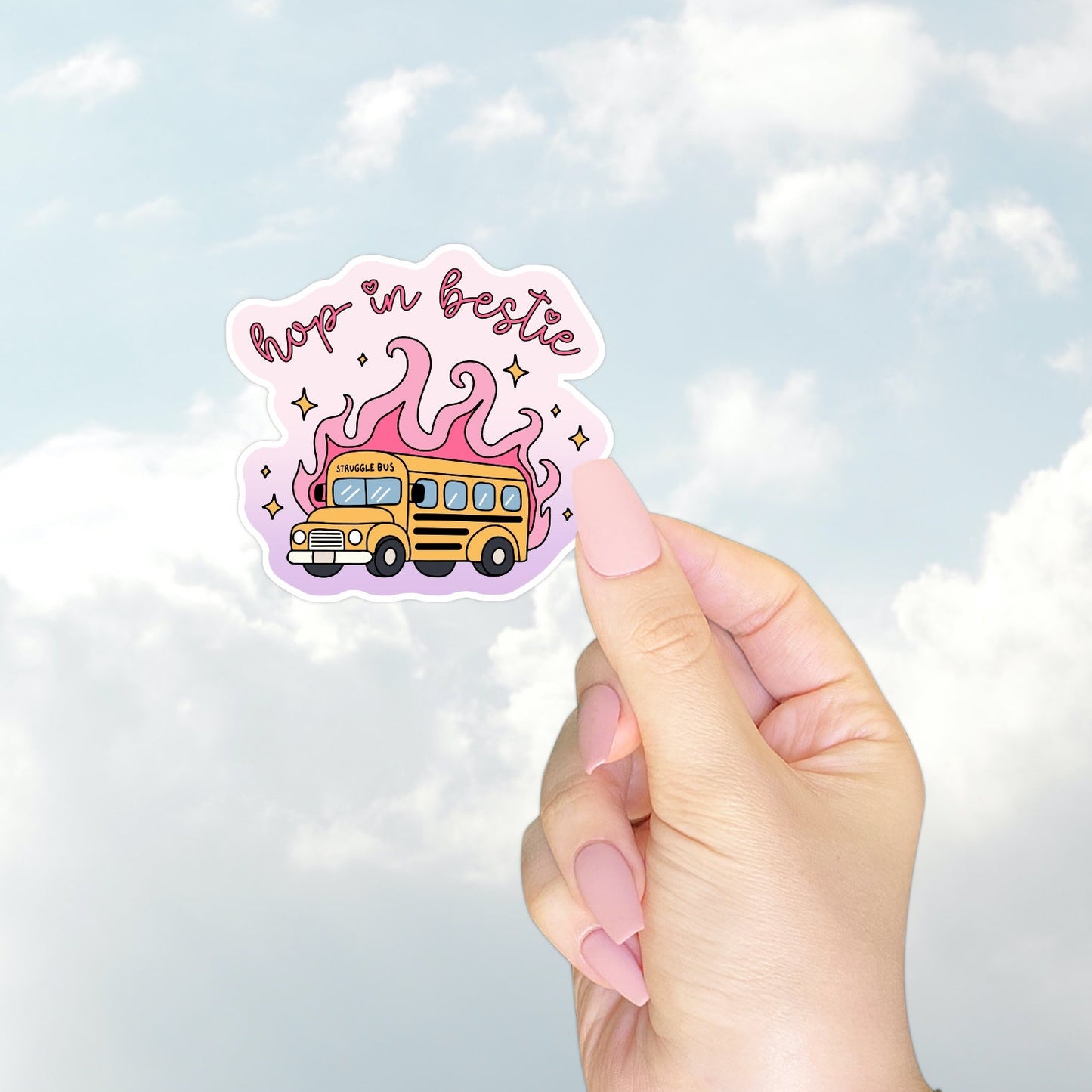 Hop In, Bestie Sticker