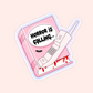 horror is calling sticker retro phone book spooky reader