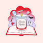 horror reader candle sticker open book spooky aesthetic