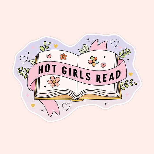 Hot Girls Read Sticker