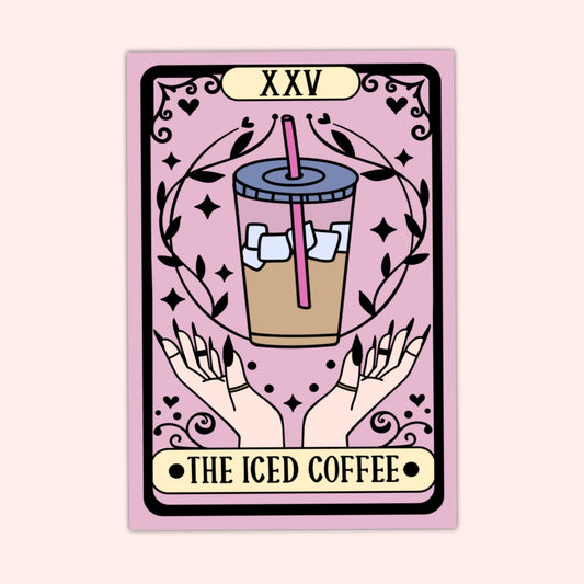 Tarot Iced Coffee Vinyl Sticker
