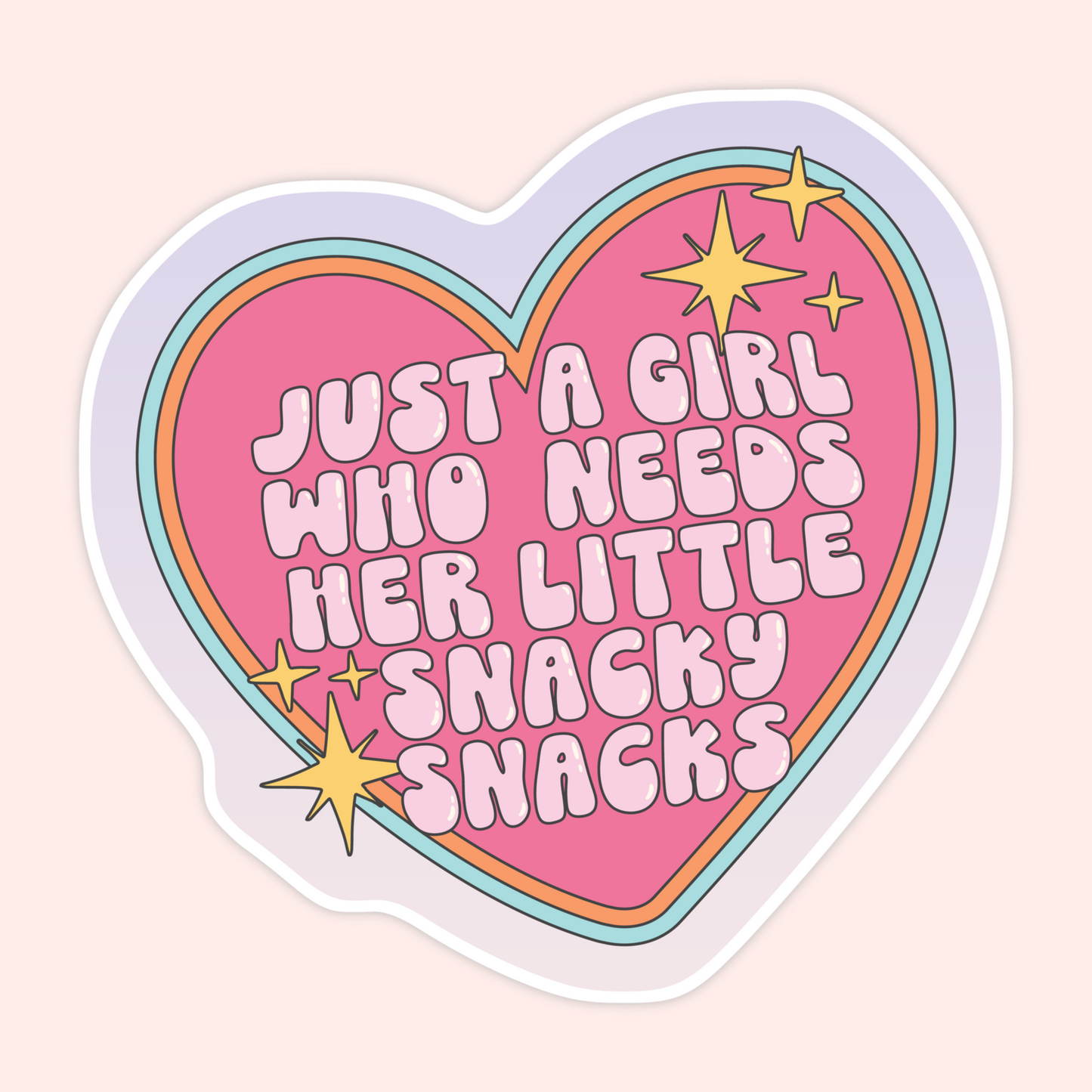 Girl Who Loves Snacks Sticker