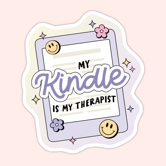 Kindle Is My Therapist Sticker