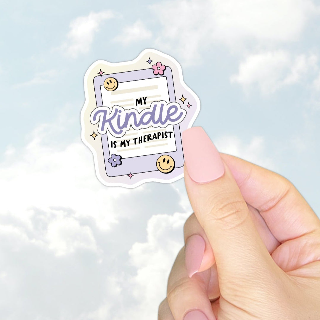 Kindle Is My Therapist Sticker