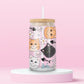 Whiskers & Bows Glass Tumbler 🐱🌸