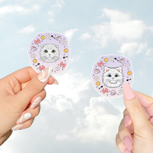 Scottish Fold & Fluffy Cat Stickers