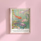 Taylor Swift Last Kiss inspired art print featuring koi fish swimming in soft pastel water tones