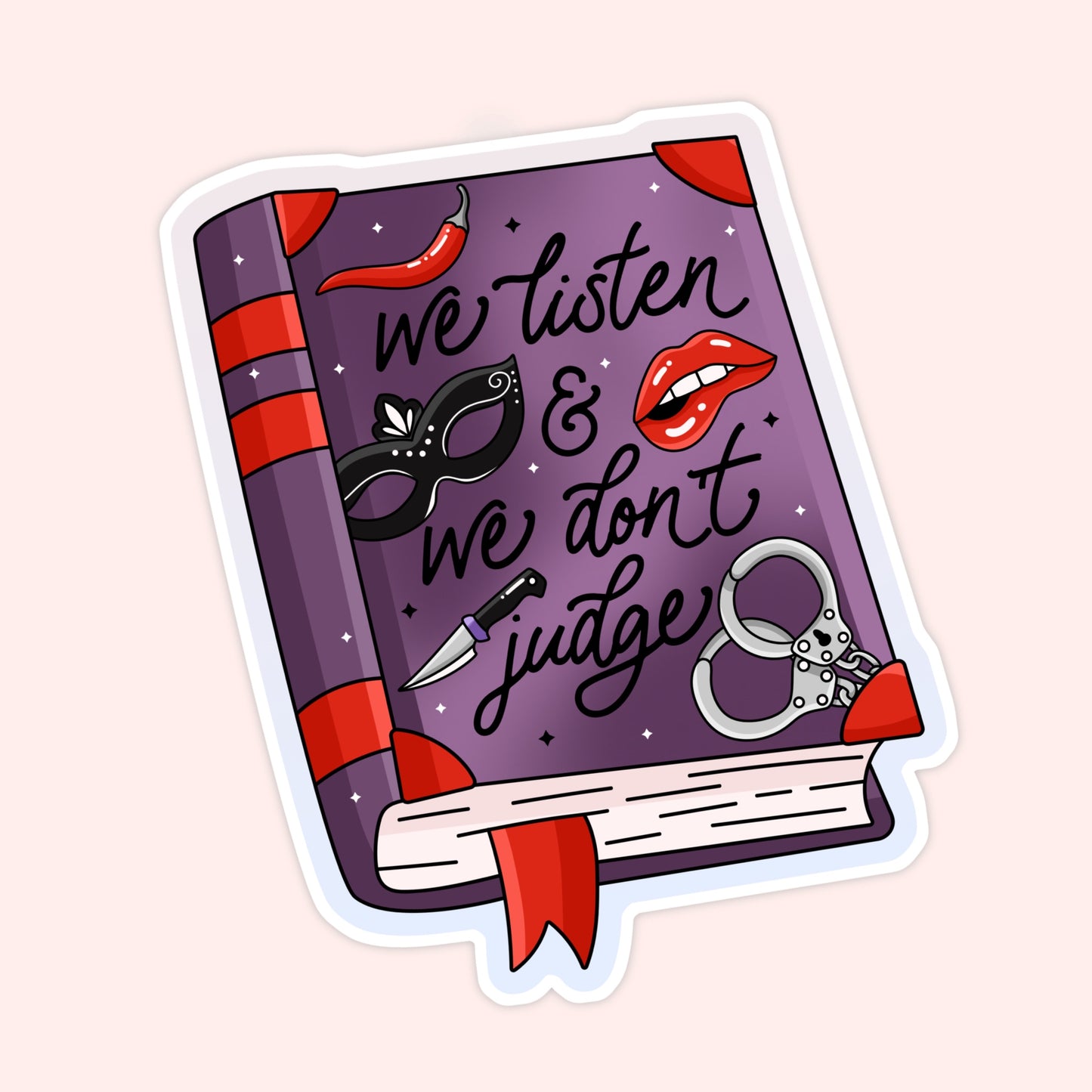 No Judging, Just Reading Sticker