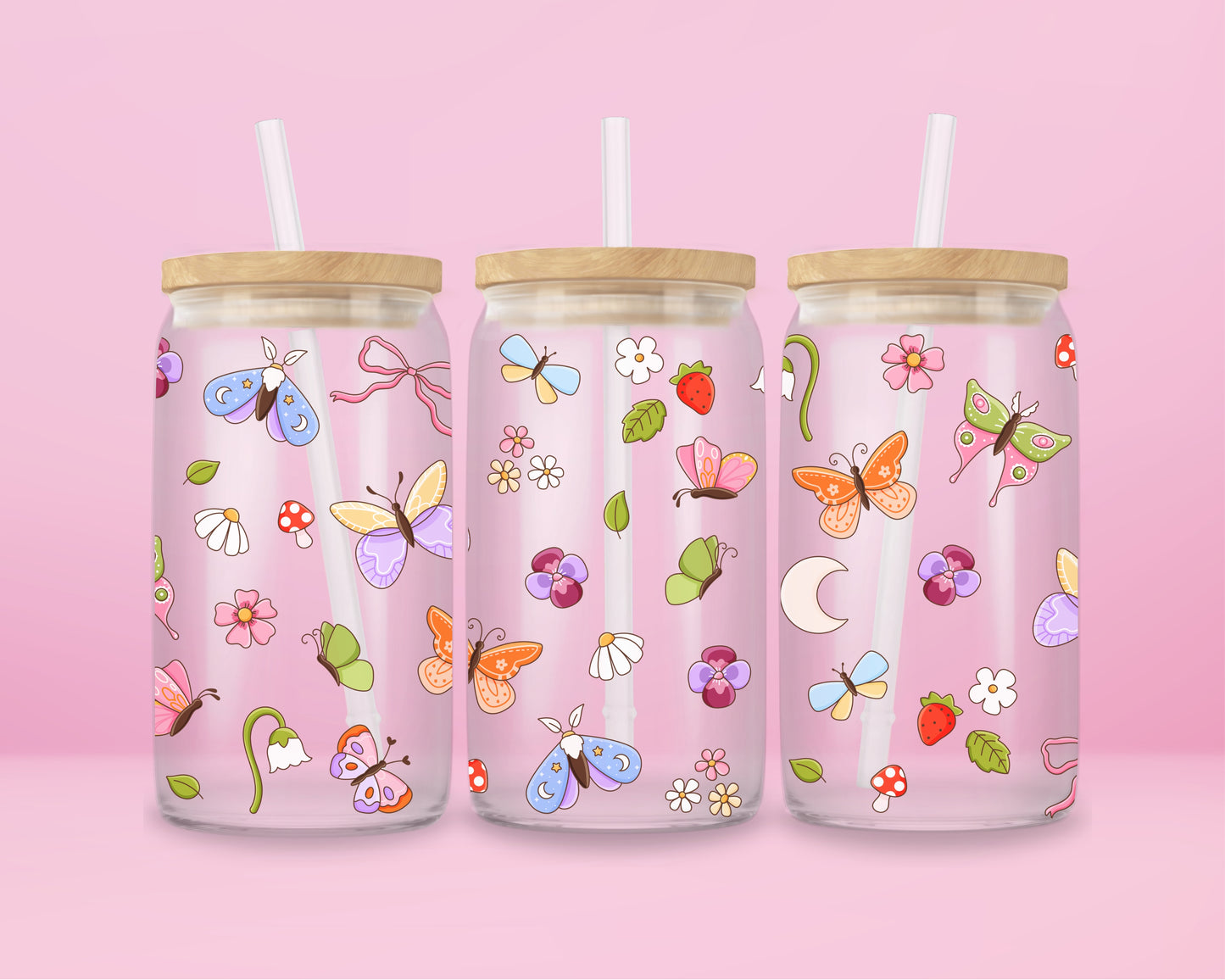 Luna Moth Glass Tumbler 🦋🌙