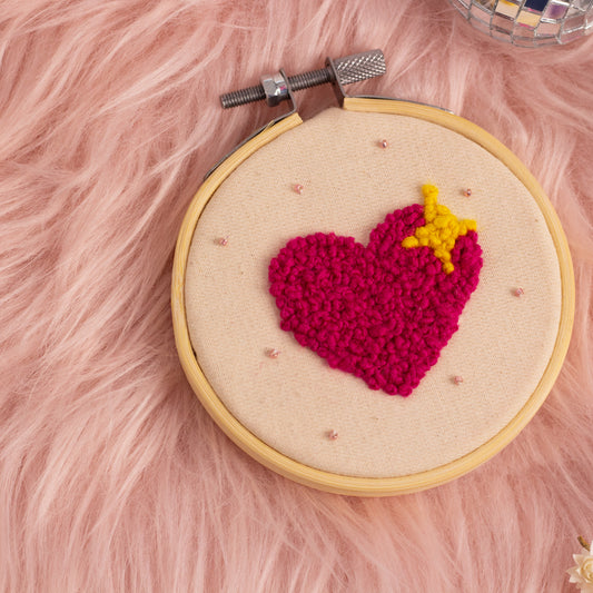 Heart French Knot Embroidery Hoop 💖✨