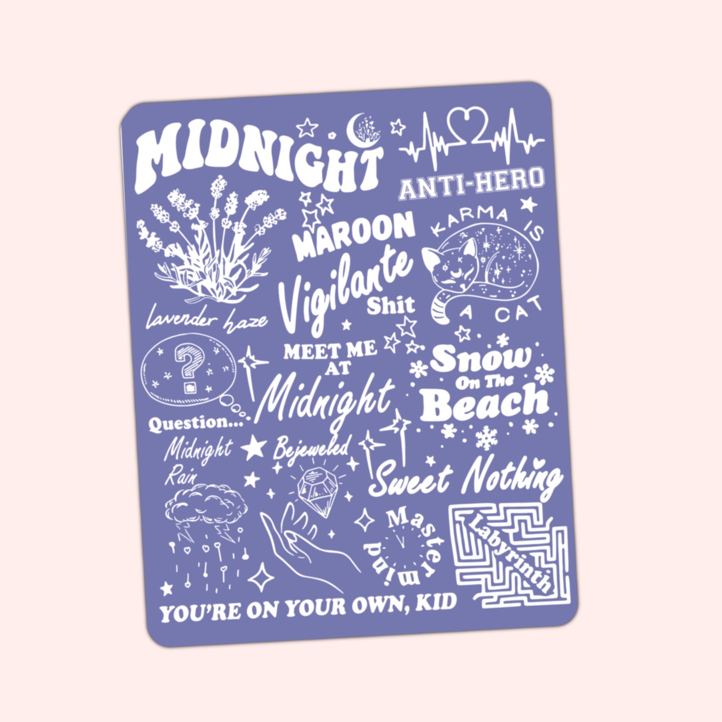 Taylor Album Track-List Stickers