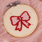 Pretty in Pink Bow French Knot Embroidery Hoop 🎀💕