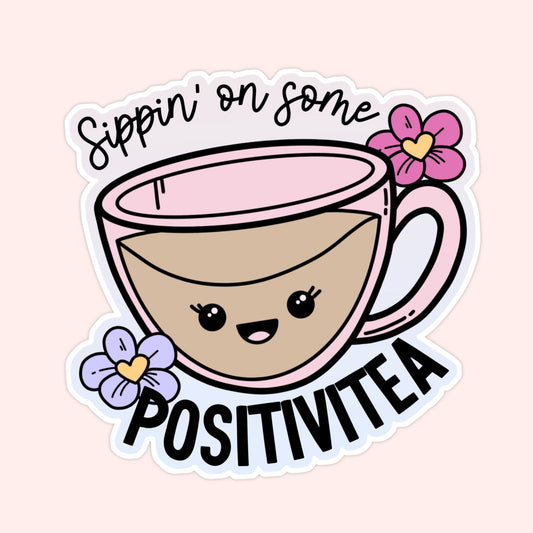 Good Vibes Tea Cup Sticker