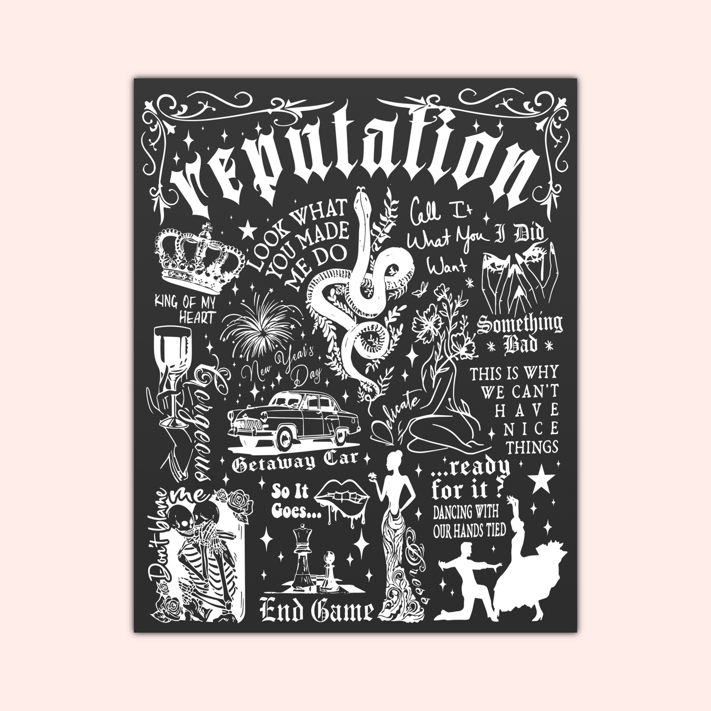 Taylor Album Track-List Stickers