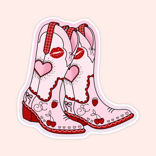 Sabrina Carpenter Cowgirl Boots Sticker