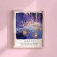 Taylor Swift Sparks Fly inspired art print featuring glowing lanterns floating on water at night with a dreamy aesthetic