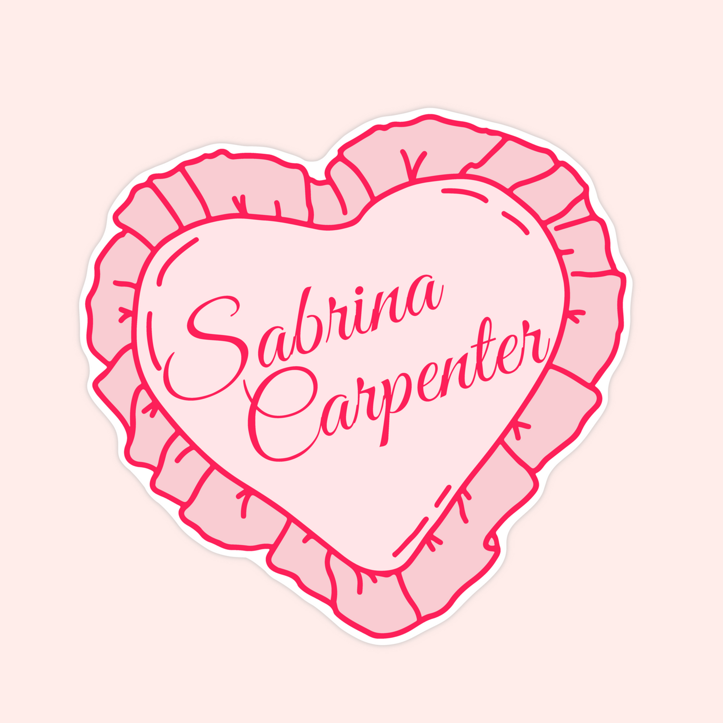 Sabrina Carpenter Heart Sticker