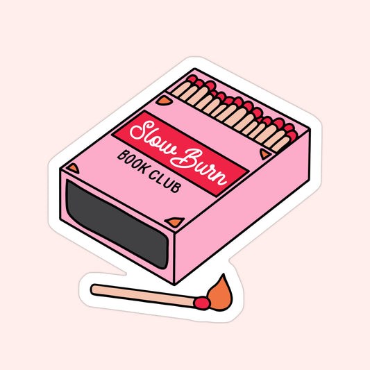 Romantic Slowburn Book Club Matchbox Sticker
