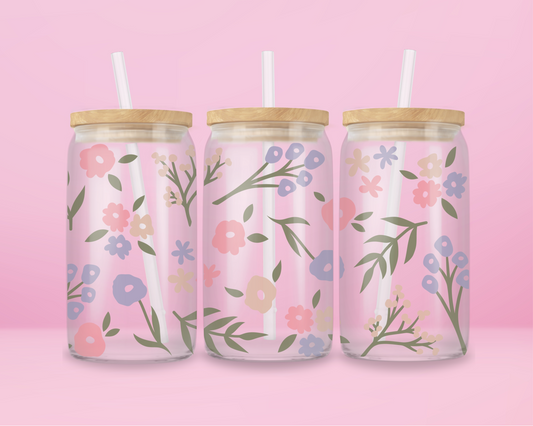 Spring Blossom Glass Tumbler 🌸🌿