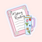 spring reading sticker book list earbuds tumbler aesthetic